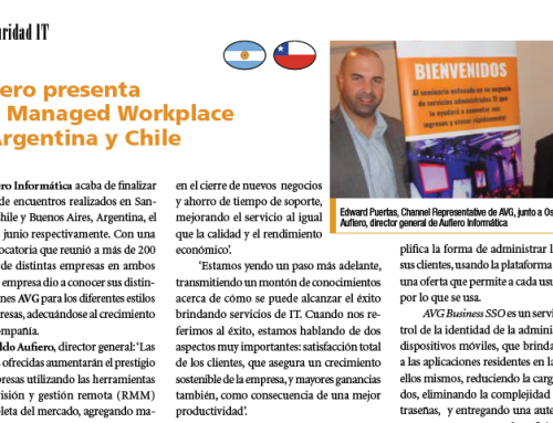 Aufiero presenta AVG Managed Workplace en Argentina y Chile